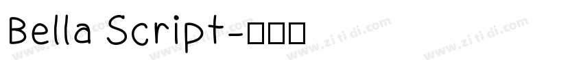Bella Script字体转换